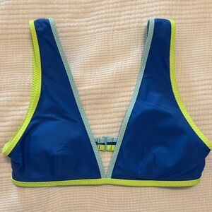 Aerie Blue and Green Bikini Top